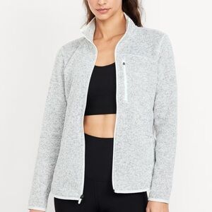 Sweater Fleece Zip Jacket